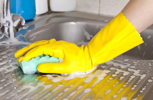 Deep cleaning a tiled floor in a Balham property