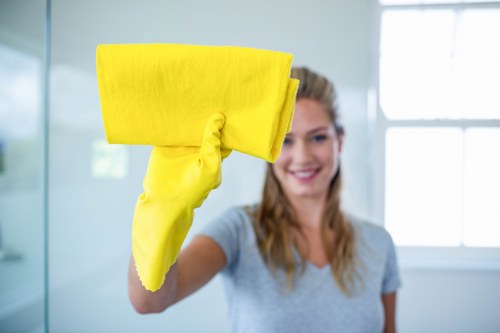 Local cleaning team preparing a Balham flat for tenancy handover